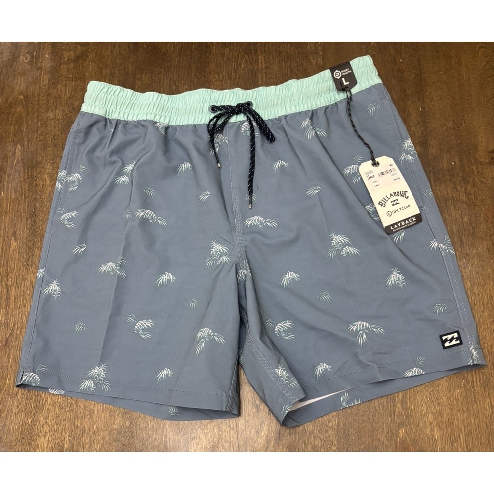 Billabong Men's 17" Board Shorts Sundays Layback Print Slate Blue Large
